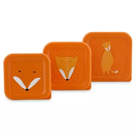 Trixie Eväsrasia 3kpl Mr. Fox, kolmessa eri koossa. - Mellanmålspåsar, matlådor och snackskoppar - 05210 - 2