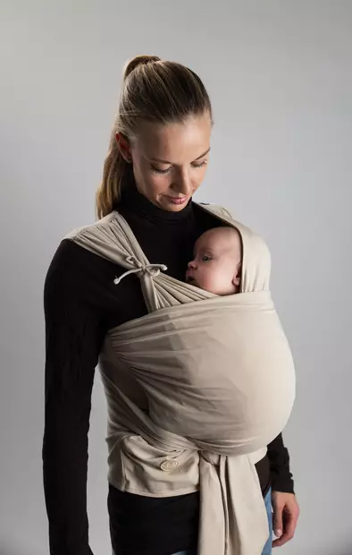 Najell Wrap kantoliina, esisidottu Powder Beige, oon äärimmäisen helppo käyttää. - Bärsjalar - N3181980 - 2