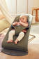 BabyBj=C3=B6rn Bliss Bouncer sitteri Woven Petal Quilt, Dark Green lap=
sella. - Babysittrar - BB006140 - 2