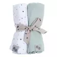 Nord Baby harsoliinat Muslin 2 kpl White Dot/Mint. - Muslinfilt - 301250 - 1