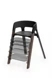 Stokke Steps syöttötuoli Black / Warm Brown, jalkatuki säätyy moneen eri tasoon. - Matstolar för barn - 692400 - 5