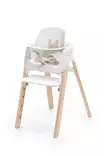 Stokke Steps syöttötuoli White / Natural Baby Setilla ja valjailla. - Matstolar för barn - 692600 - 3