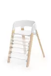 Stokke Steps syöttötuoli White / Natural jalkatuki säätyy useaan eri asentoon. - Matstolar för barn - 692600 - 5