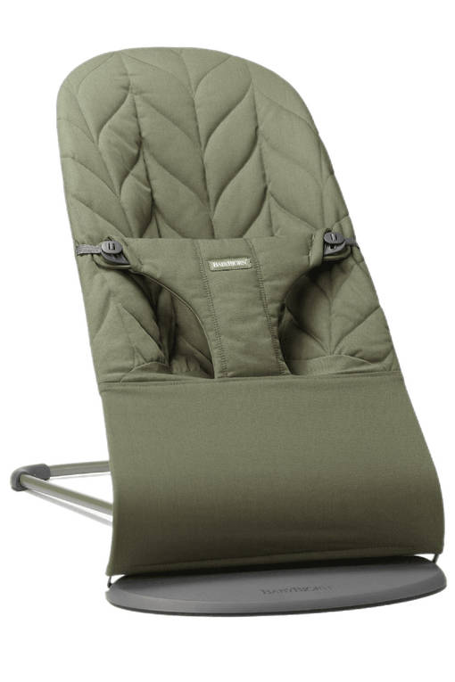 BabyBj=C3=B6rn Bliss Bouncer sitteri Woven Petal Quilt, Dark Green. - Babysittrar - BB006140 - 1