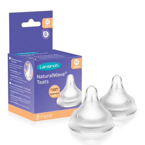 Lansinoh pullotutti 2 kpl 3kk+ keskinopea virtaus. - Nappflaskor och flasknappar - 75910 - 1