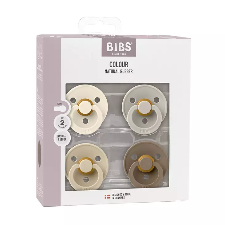 Bibs Colour Combo 4 pack Ivory/Sand/Vanilla/Dark Oak. - Nappar och napphållare - 120460 - 1