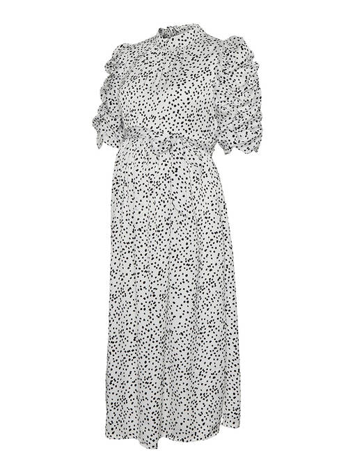 Mamalicious Daniela =C3=A4itiysmekko Black snow white dots. - Gravidklänningar, tunikor och kjolar - 20018270 - 1