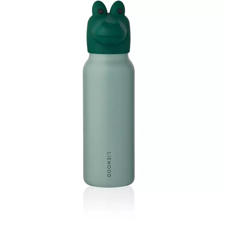 Liewood juomapullo Falk 350 ml Crocodile Lid Peppermint//Garden Green. - Vattenflaskor och flaskor med sugrör - 20722-1040 - 1
