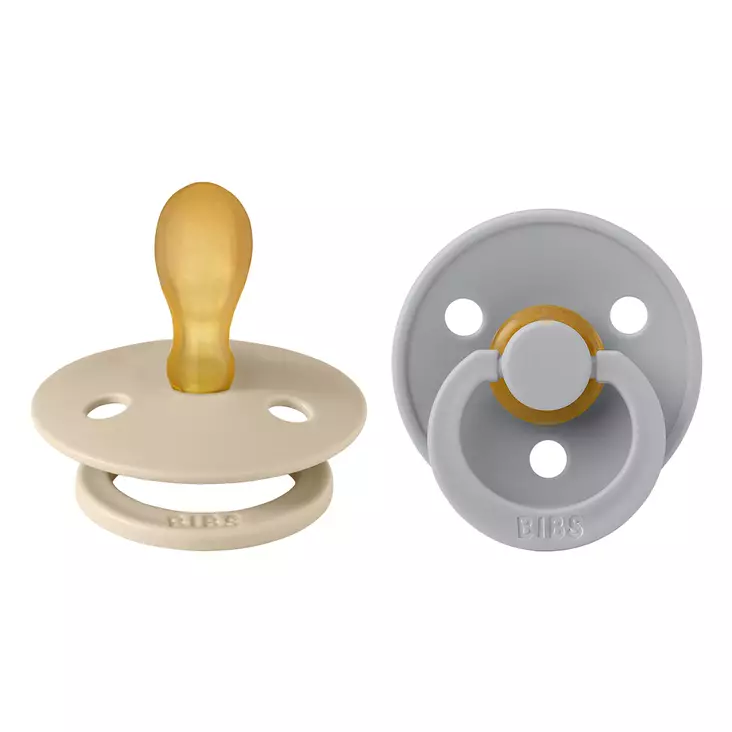 Bibs luonnonkumitutti 2 kpl 6-18kk Vanilla/Cloud, symmetrinen. - Nappar och napphållare - 2221420 - 1