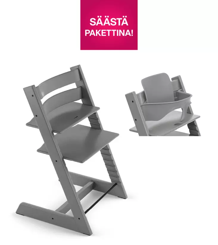 Stokke Tripp Trapp syöttötuoli Bundle Storm Grey. - Stokke Tripp Trapp produkter - 684800 - 1