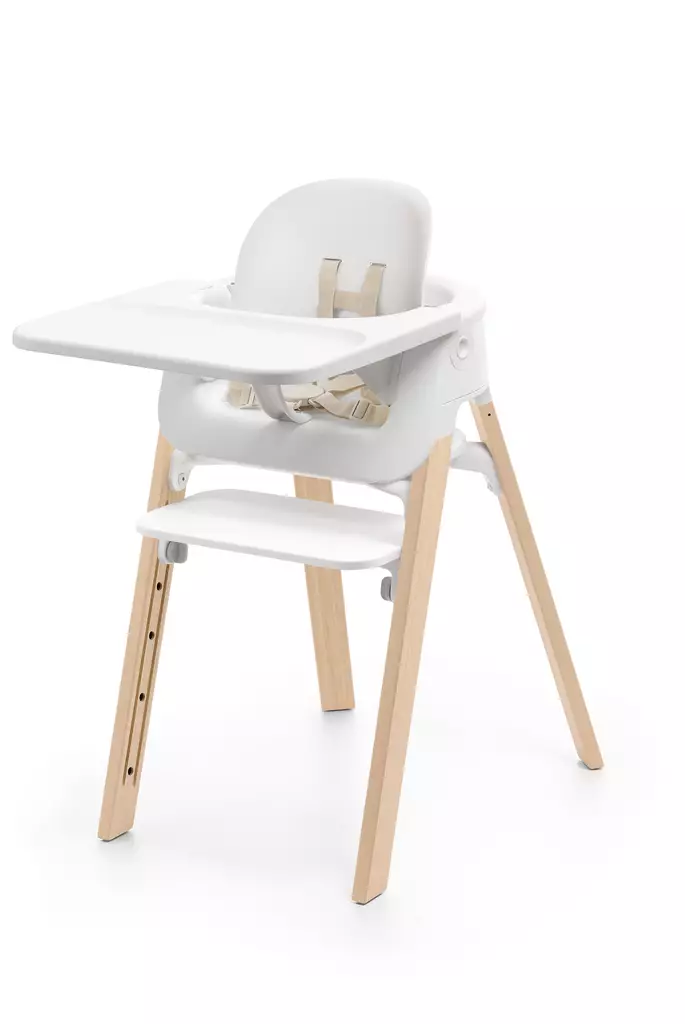 Stokke Steps syöttötuoli bundle White / Natural. - Matstolar för barn - 692600 - 1