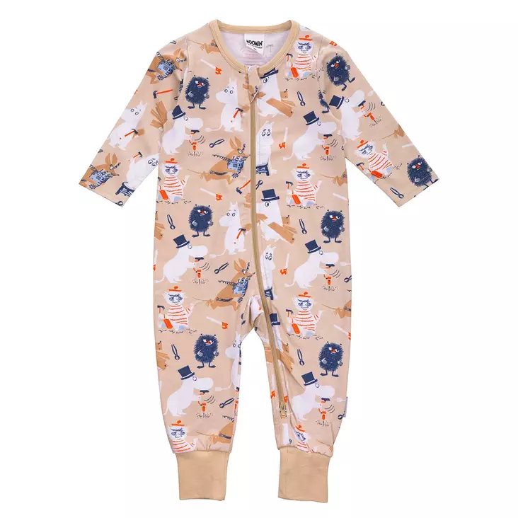 Martinex Muumi Rakentajat Pyjama beige. - Bebis pyjamasar - 72586980 - 1