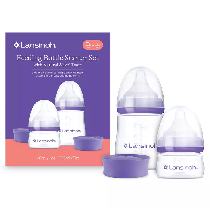 Lansinoh tuttipullot starttipaketti 160ml ja 60 ml. - Nappflaskor och flasknappar - 76440 - 1