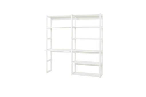 STOREY 2 sektioner, hyllor 8 st, bord, 80 x 80 - Tillbehör för hyllor - STO-25-080 - 1