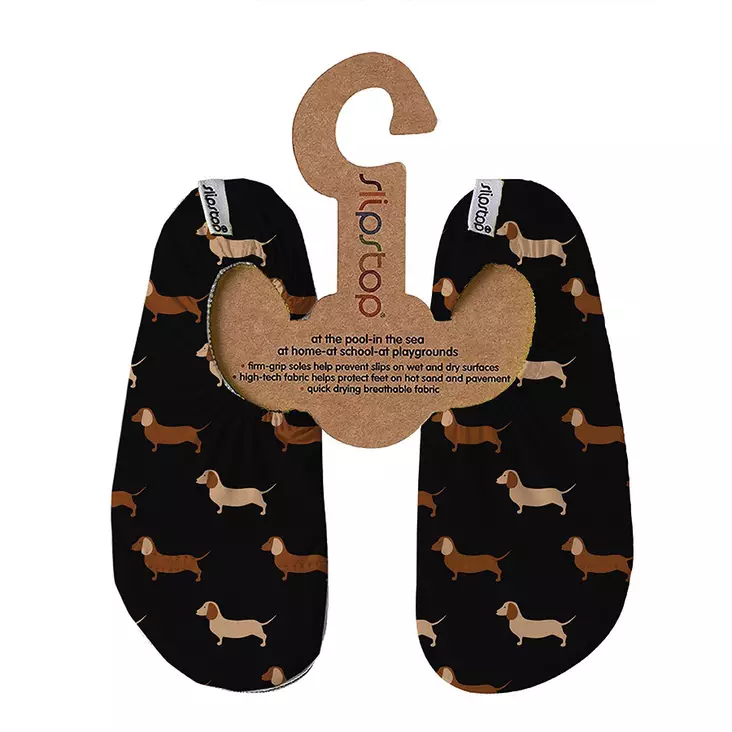 Slipstop tossut Black Teckles Mäyräkoira. - Tofflor för förskolan - SS2631000020 - 1