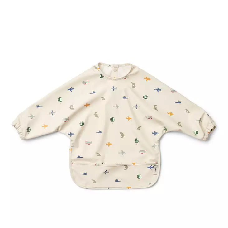 Liewood Merle ruokalappu hihoilla Aviator/Ecru. - Haklappar - 20010-2330 - 1