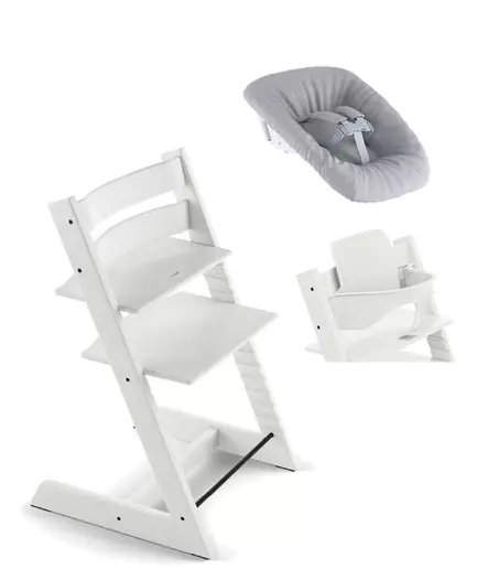 Tripp Trapp Starttipaketti Stokke 3 in 1 White. - Matstolar för barn - 100100STA3in1 - 1