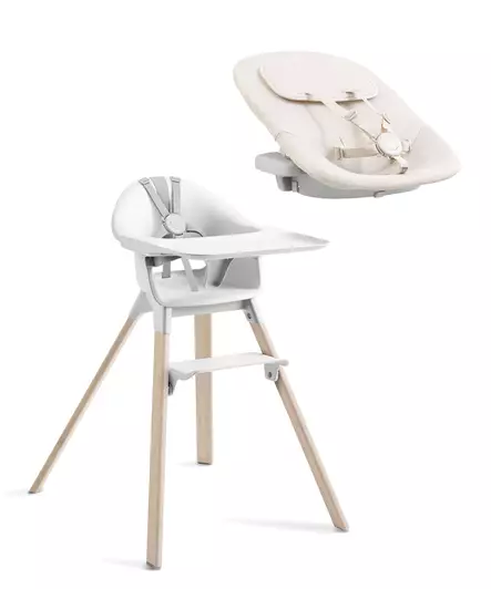 Starttipaketti Stokke Clikk Bamboo 2in1 White. - Matstolar för barn - 695802STA2in1 - 1