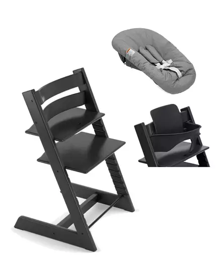 Tripp Trapp Starttipaketti Stokke 3 in 1 Black. - Matstolar för barn - 100103STA3in1 - 1