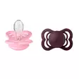 Bibs Supreme silikonitutti 2 kpl 0-6kk, Baby Pink/Plum. - Nappar och napphållare - 160431 - 1