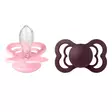 Bibs Supreme silikonitutti 2 kpl 6-18kk, Baby Pink/Plum. - Nappar och napphållare - 260431 - 1