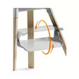 Syöttötuoli Stokke Clikk Bamboo Cloud Grey, käännettävällä jalkatuella. - Matstolar för barn - 695801 - 3