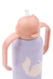 Liewood juomapullo Kimmie 250 ml Cat/Warm lilac, esiin taitettavalla pillillä. - Vattenflaskor och flaskor med sugrör - 19618-2781 - 2