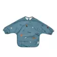 Liewood Merle ruokalappu hihoilla Fun/Beach blue. - Haklappar - 18136-2621 - 1