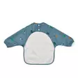 Liewood Merle ruokalappu hihoilla Fun/Beach blue, takana nepparikiinnitys. - Haklappar - 18136-2621 - 2