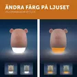 Zazu yövalo Benny the Bear taupe, kahdella eri valolla. - Nattlampor och musikleksaker för barn - ZA-BENNY-01 - 5