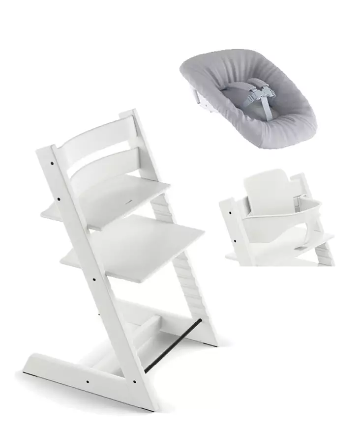 Tripp Trapp Starttipaketti Stokke 3 in 1 White. - Matstolar för barn - 100100STA3in1 - 1