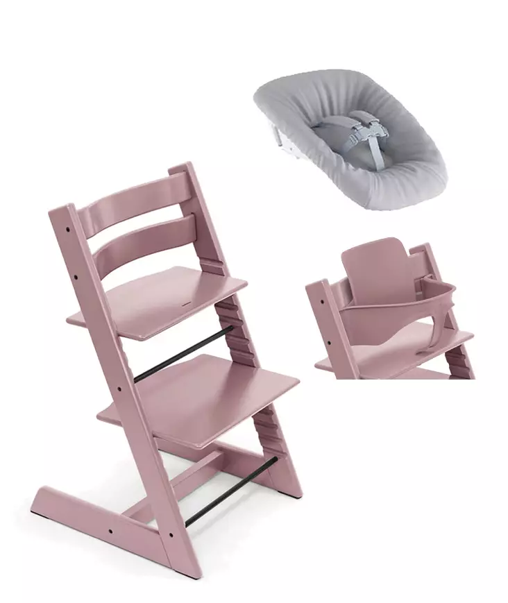 Tripp Trapp Starttipaketti Stokke 3 in 1 Heather Mauve. - Matstolar för barn - 100139HMSTA3in1 - 1
