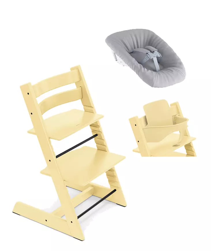 Tripp Trapp Starttipaketti Stokke 3 in 1 Lemon Yellow. - Matstolar för barn - 100139LYSTA3in1 - 1