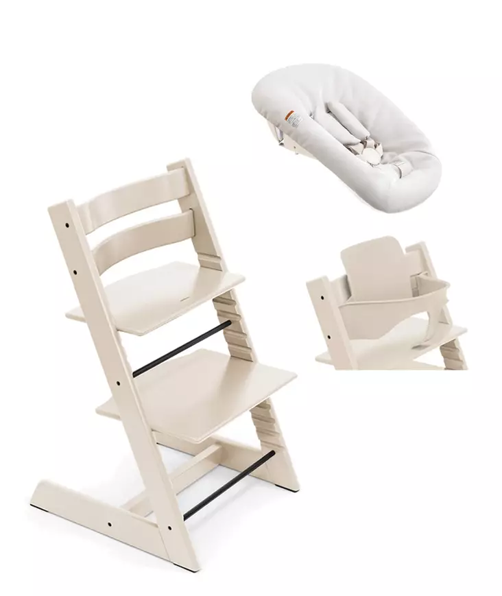 Tripp Trapp Starttipaketti Stokke 3 in 1 Vanilla White. - Matstolar för barn - 100139VVSTA3in1 - 1