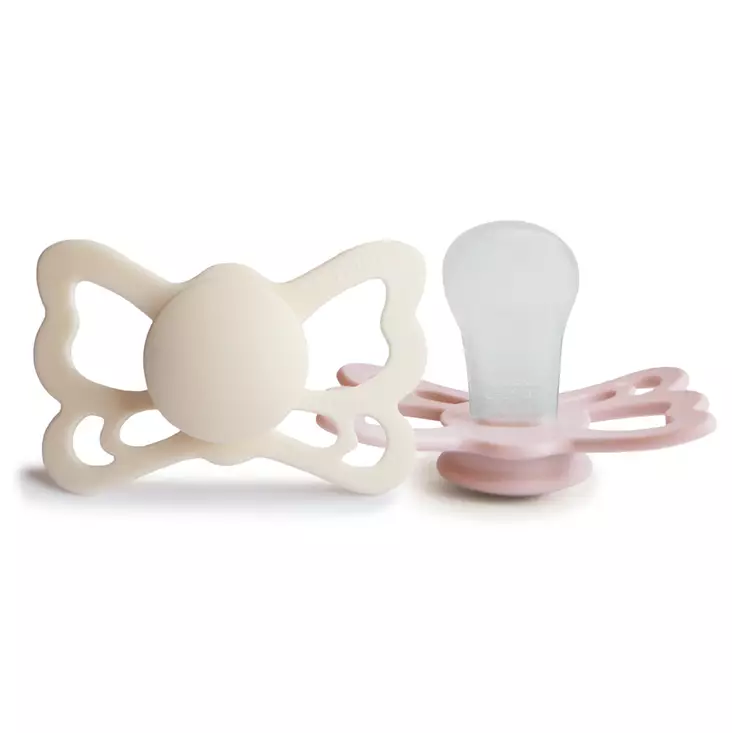 Silikonitutti Frigg Butterfly 2 pack Size 2, Cream/Blush. - Nappar och napphållare - 100491 - 1
