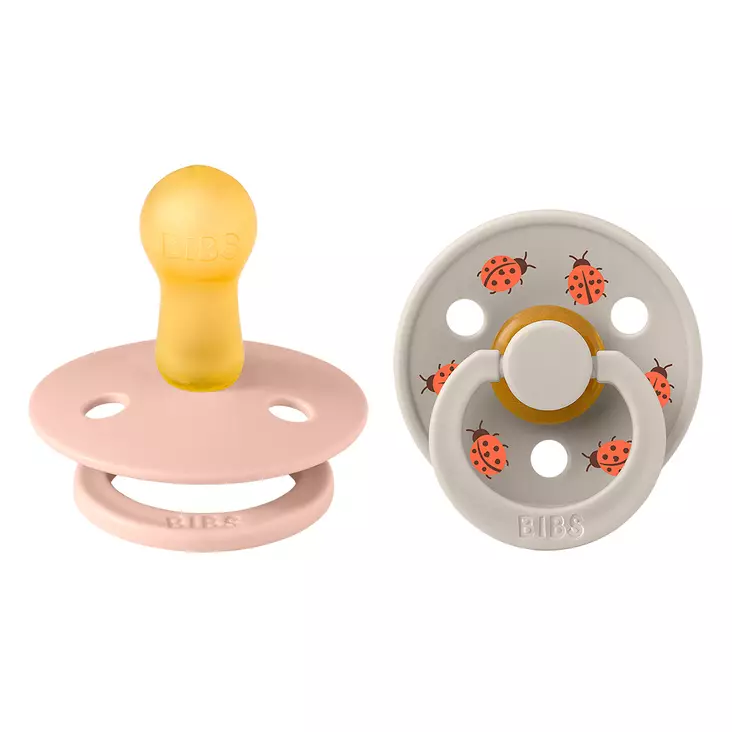Bibs luonnonkumitutti 2 kpl 6-18 kk Ladybug Blush Mix Studio Collection. - Nappar och napphållare - 12025101 - 1