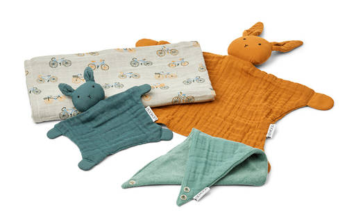 Liewood Nada lahjasetti v=C3=A4riss=C3=A4 Blue Multi mix. - Mjukisdjur och snuttefiltar - 17651-6911 - 1