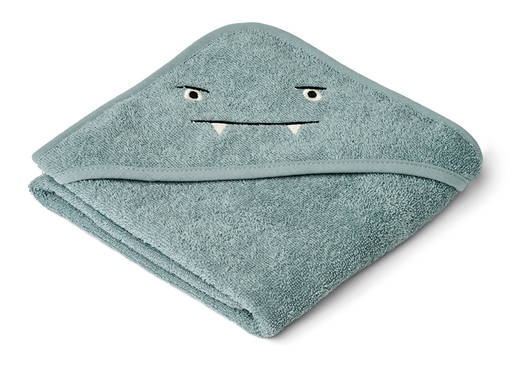 Liewood Albert huppupyyhe blue fog. - Hoodade handdukar och badrockar - 18497-6941 - 1