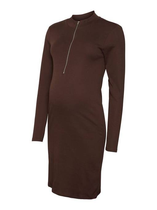 Ruskea pitk=C3=A4hihainen =C3=A4itiysmekko - Gravidklänningar, tunikor och kjolar - 20016181 - 1