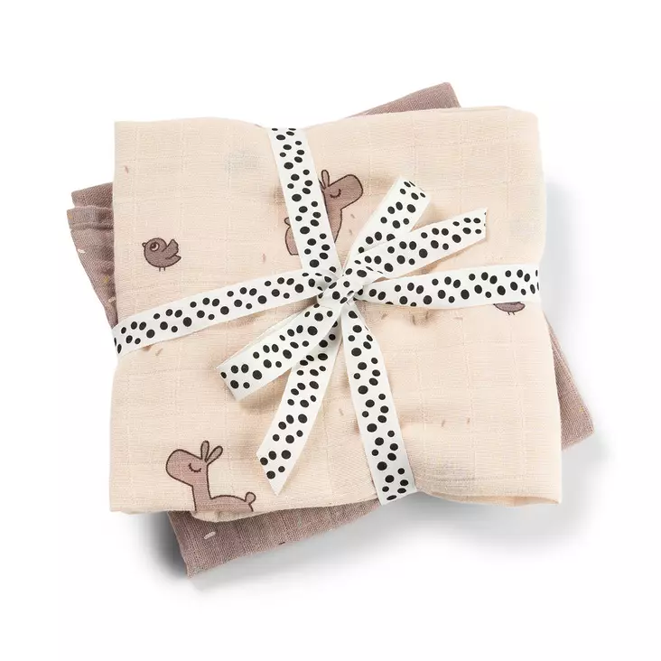 Harsoliina Done By Deer 2-pack Lalee Powder - Muslinfilt - 3053361 - 1