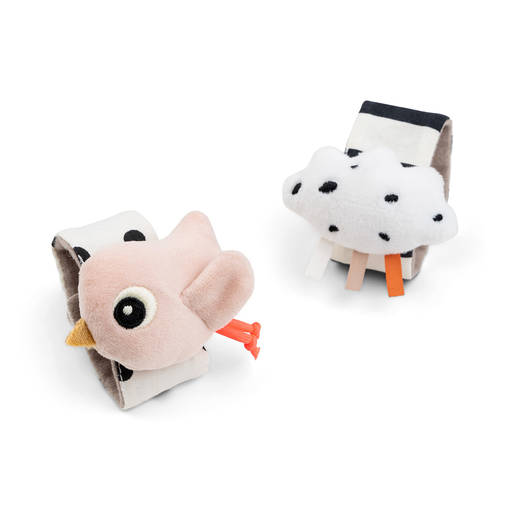 Helistimet Done By Deer Wrist rattle Happy Clouds Powder. - Skallror, greppleksaker och bollar - 4343701 - 1