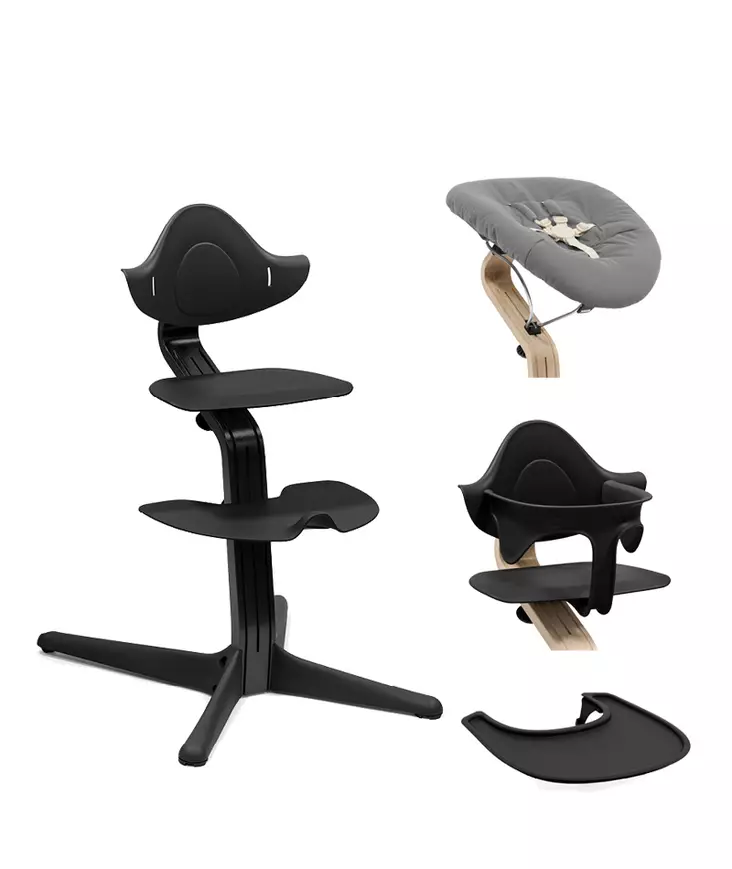 Starttipaketti Stokke Nomi 4 in 1 Black/Black. - Stokke Nomi matstolar för barn - 626401STA4in1 - 1