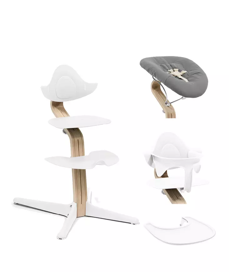 Starttipaketti Stokke Nomi 4 in 1 Natural/White. - Stokke Nomi matstolar för barn - 626501STA4in1 - 1