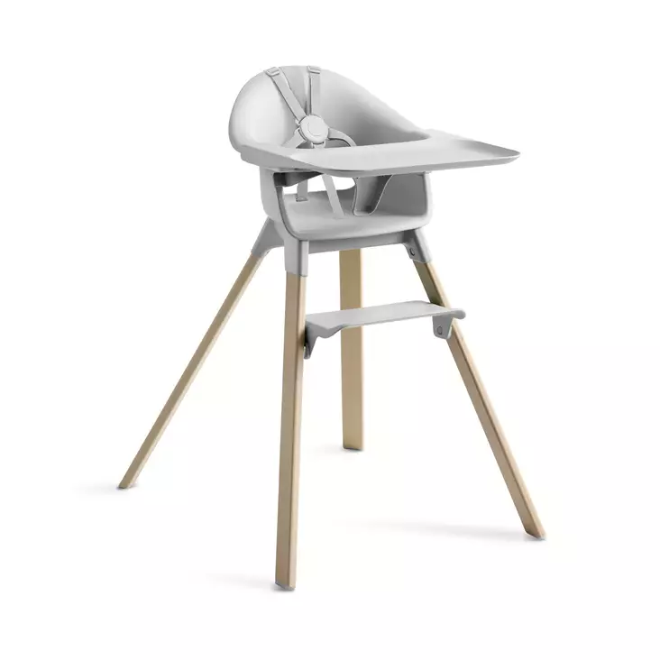 Syöttötuoli Stokke Clikk Bamboo Cloud Grey. - Matstolar för barn - 695801 - 1