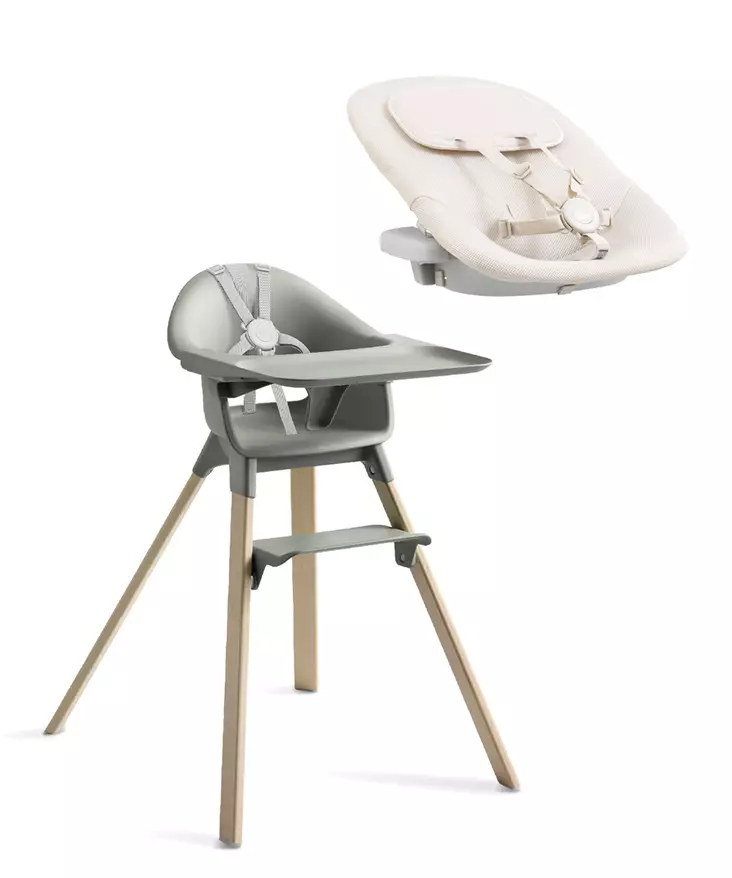 Starttipaketti Stokke Clikk Bamboo 2in1 Glacier Green. - Matstolar för barn - 695804STA2in1 - 1