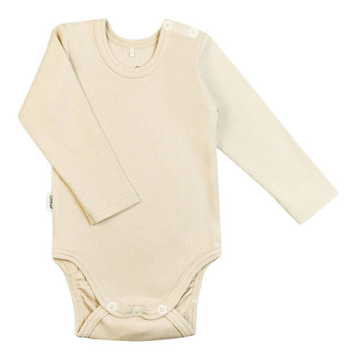 Gugguu Baby Rib Body Cream Latte. - Bodys och tröjor - GUGBE0381 - 1