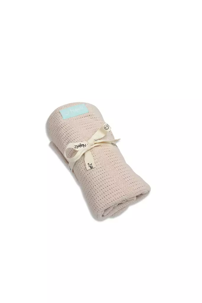 Najell Cellular blanket puuvillahuopa Oat Beige. - Täcken och kuddar - N18017401 - 1