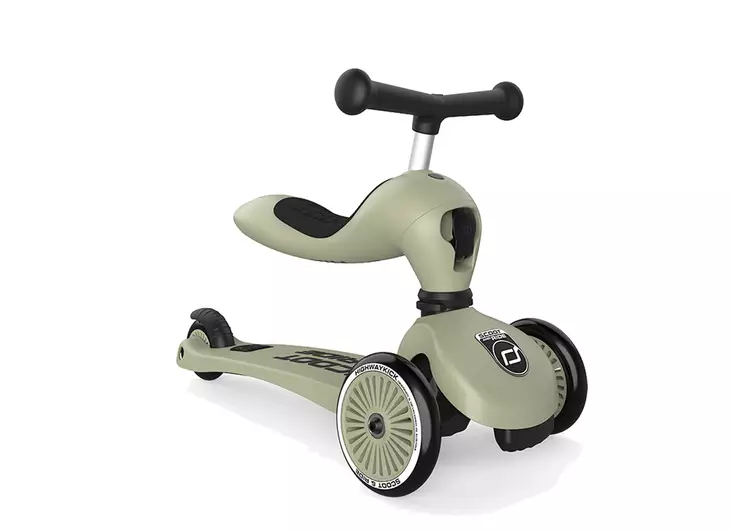 Scoot & Ride potkulauta/potkumopo Highwaykick 1, Olive. - Sparkcyklar och springcyklar - 96001 - 1