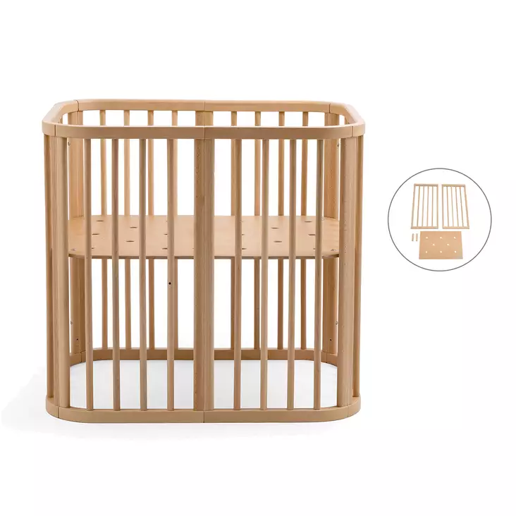Stokke Nighti bundle Natural Pinnasänky ja Extension laajennuspalat. - Spjälsängar och barnsängar - 705401bund1 - 1
