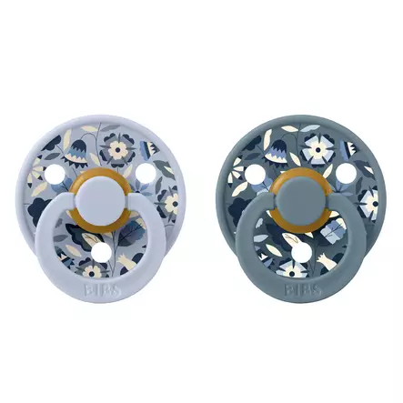 Bibs x Liberty luonnonkumitutti Bobo Dusty blue mix 2kpl. - Nappar och napphållare - 12020102 - 2